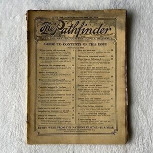 VINTAGE 100 Year Old Newspaper “The Pathfinder” Newspaper February 12, 1…